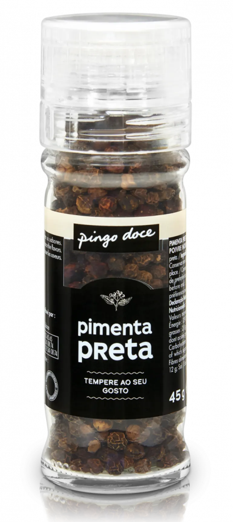 Pimenta Preta com Moinho em Frasco