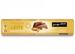 Pirâmide de Chocolate de Leite com Pedaços de Amêndoa Caramelizada com Mel