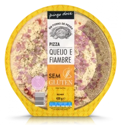 Pizza Fresca de Queijo e Fiambre sem Glúten