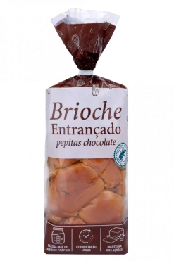 Pão Brioche Entrançado com Pepitas de Chocolate