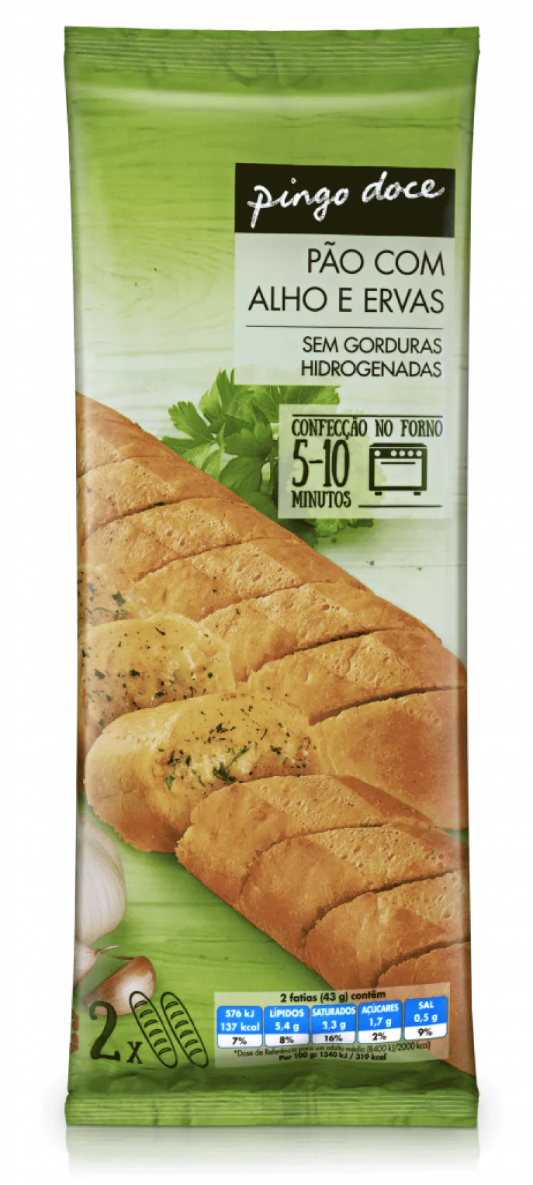 Pão de Alho e Ervas Congelado