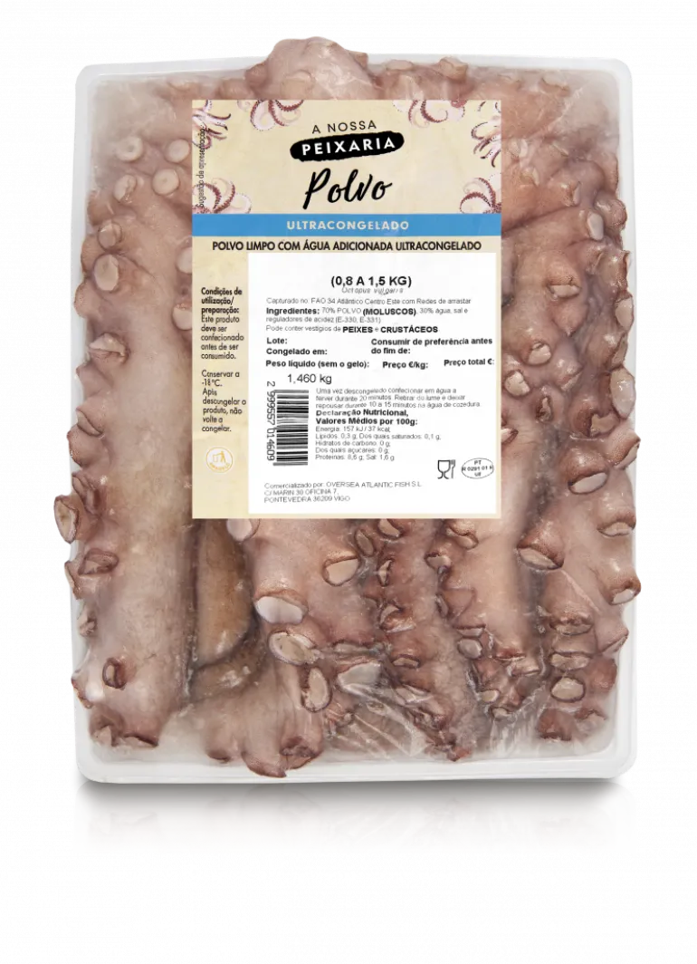 Polvo Limpo Congelado 0,8 a 1,5kgs