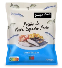 Postas de Peixe Espada Preto Congeladas Embaladas