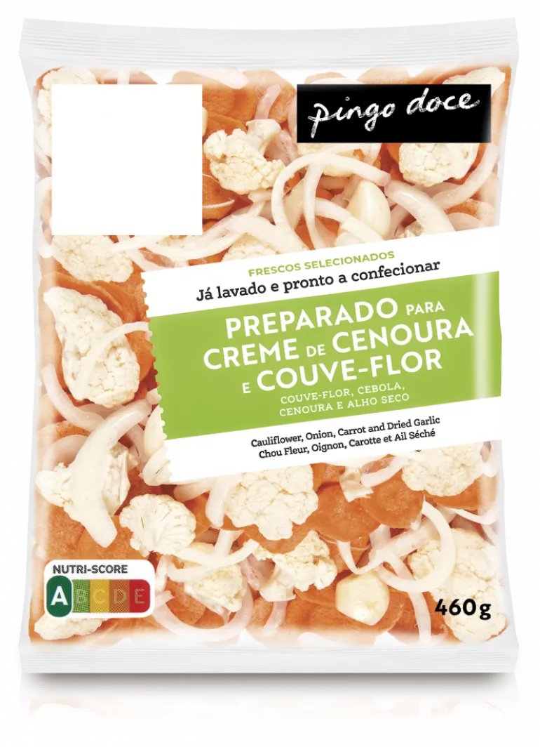 Preparado Creme de Cenoura e Couve-Flor Embalado