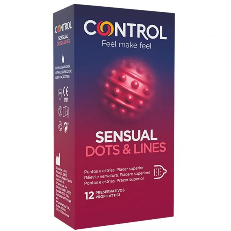 Preservativos Sensual Dots & Lines