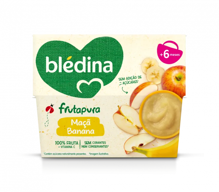 Puré de Fruta Maçã e Banana