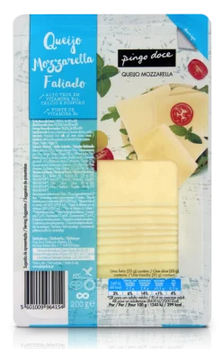 Queijo Mozzarella Fatiado