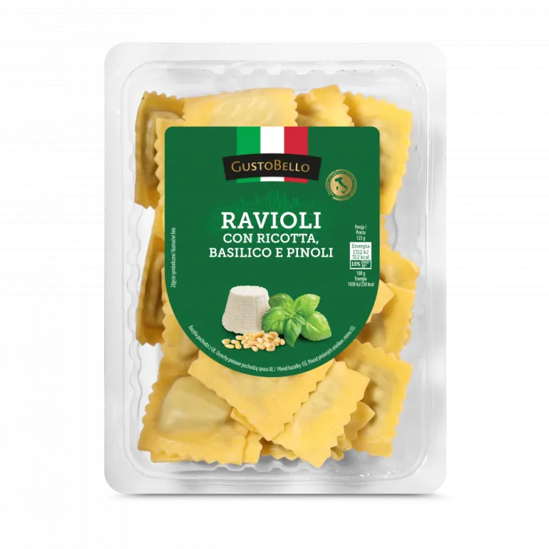 Ravioli com Ricotta e Pesto