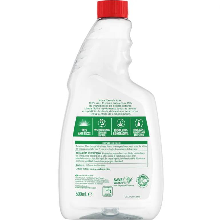 Recarga Limpa Vidros Cristal Anti Embaciamento