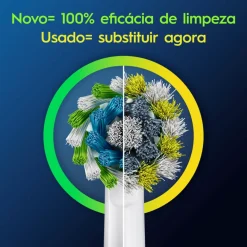 Recargas Escova de Dentes Elétrica Pro Cross Action Branca Pack 6