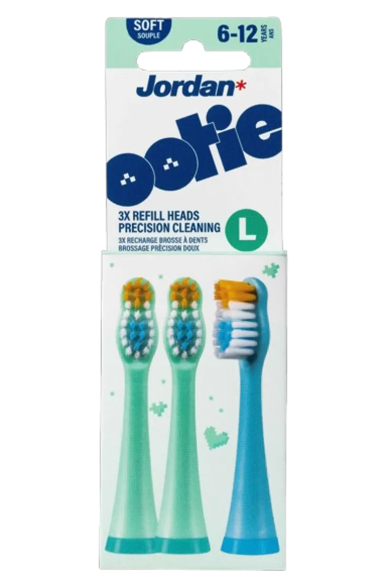 Recargas Escova de Dentes Infantil Ootie Azul e Verde L Pack 3