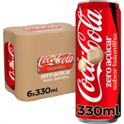Refrigerante Coca-Cola Zero Baunilha Lata Pack 6