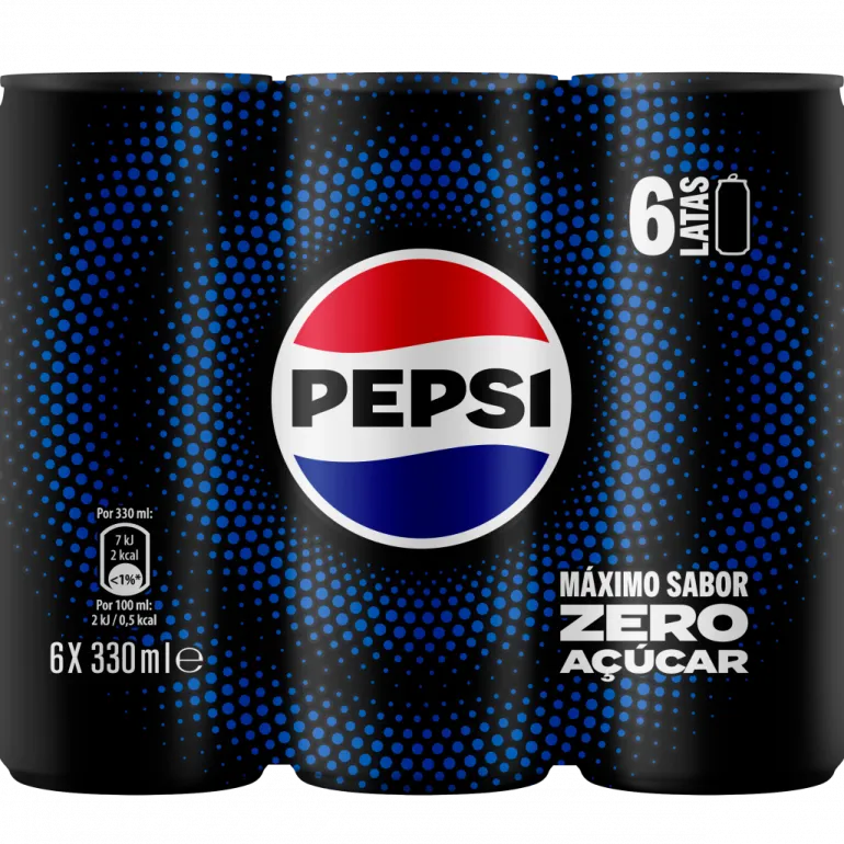 Refrigerante Pepsi Cola Zero Lata Pack 6