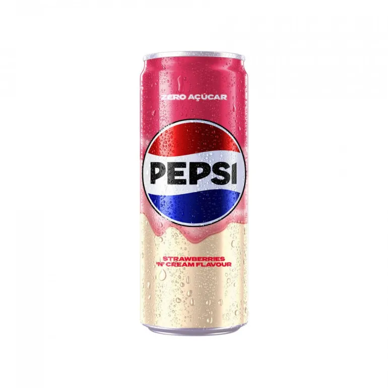 Refrigerante Pepsi Zero Treats Morango Lata