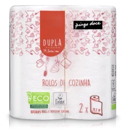 Rolo de Cozinha 2 Folhas Compacto 2=4 Rolos