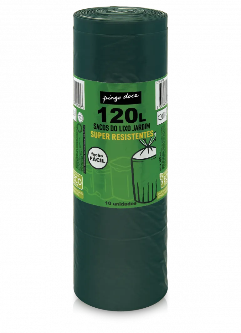 Sacos do Lixo Jardim com Fecho Fácil 120L