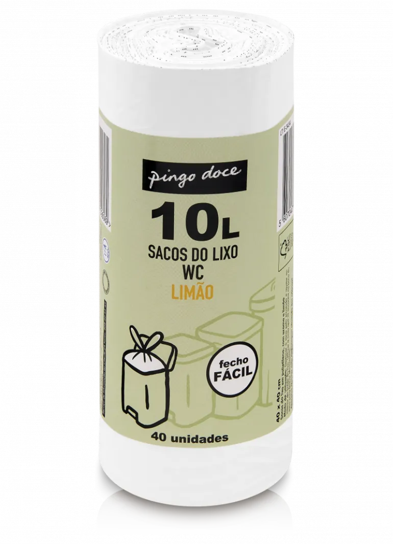 Sacos do Lixo WC Limão com Fecho Fácil 10L