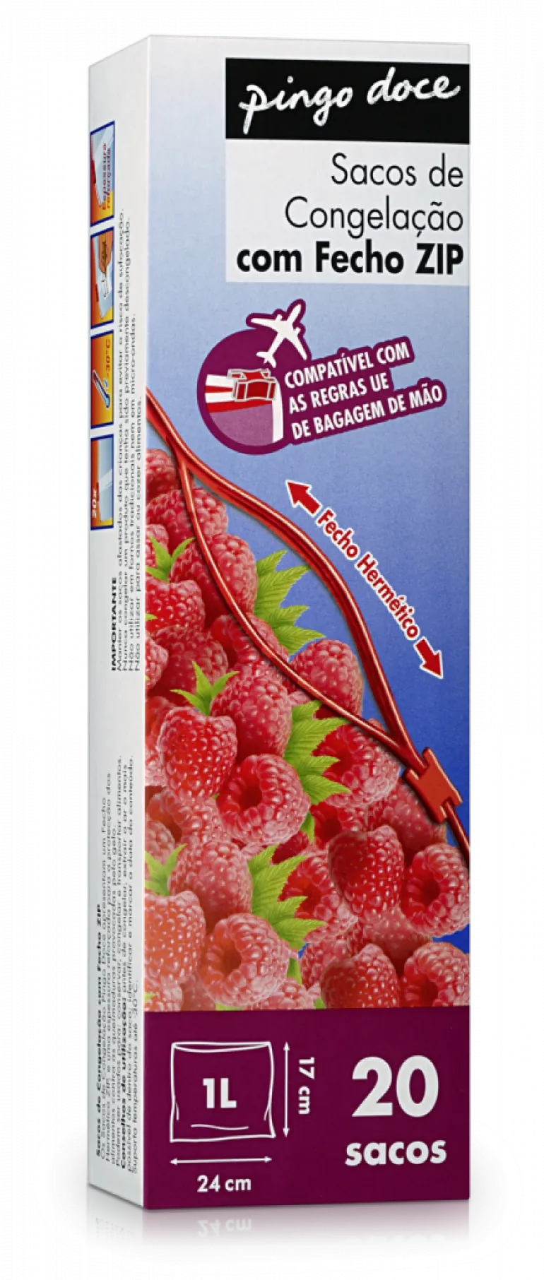 Sacos para Congelação com ZIP 1 L