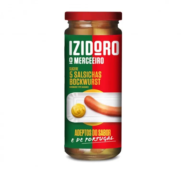 Salsichas Bockwurst em Frasco