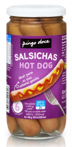 Salsichas Hot Dog em Frasco
