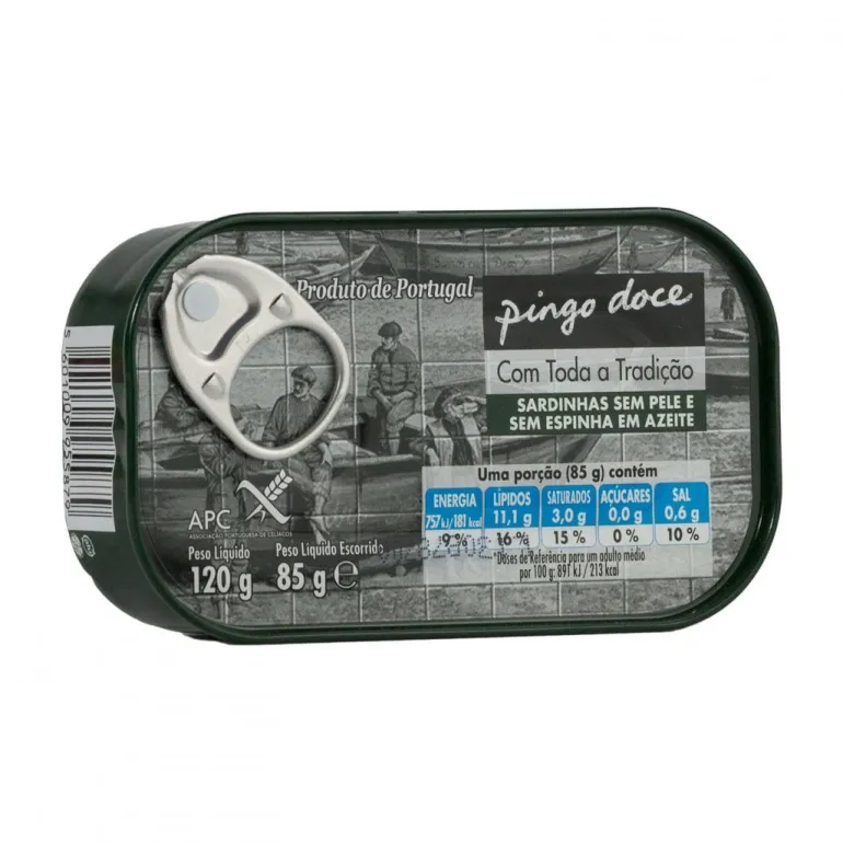 Sardinha em Azeite sem Pele e sem Espinha
