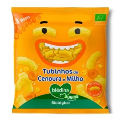 Snack Infantil Tubinhos de Cenoura e Milho Bio