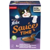 Snack Líquido para Gato Adulto Sauce Time Frango e Salmão Saquetas