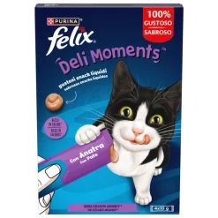 Snack Líquido para Gato Adulto Deli Moments Pato Saquetas