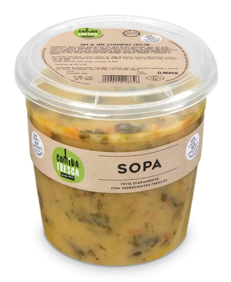 Sopa de Grão com Espinafres