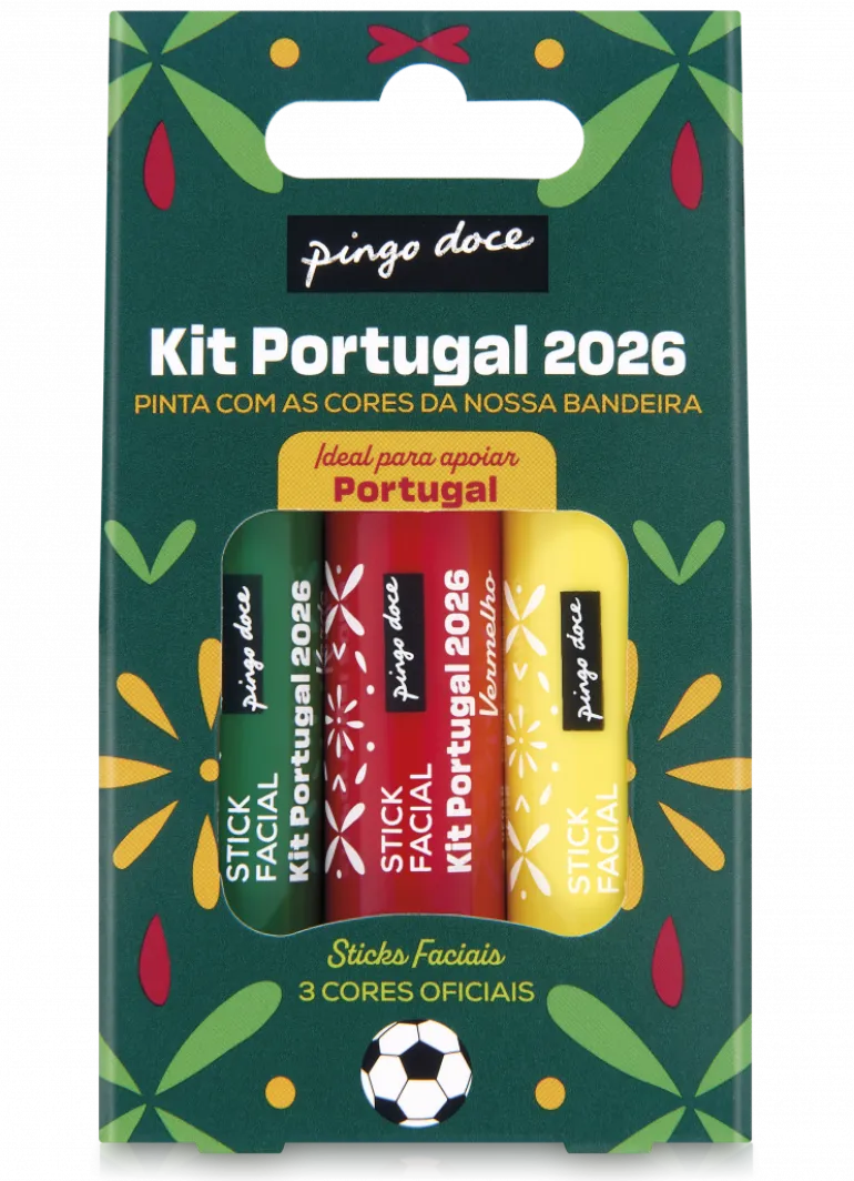 Sticks Faciais Cores Portugal Mundial 2026