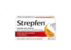 Strepfen Laranja Sem Açúcar 24 Pastilhas