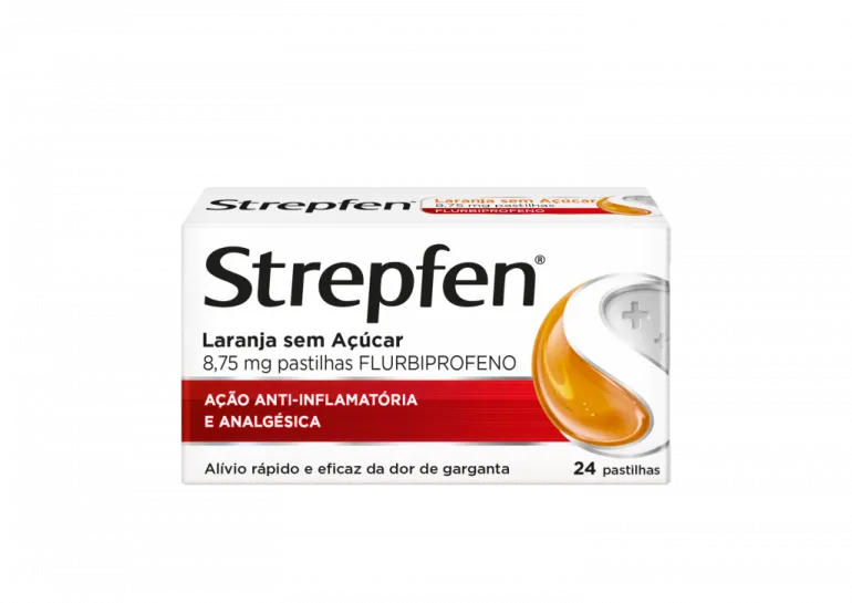 Strepfen Laranja Sem Açúcar 24 Pastilhas