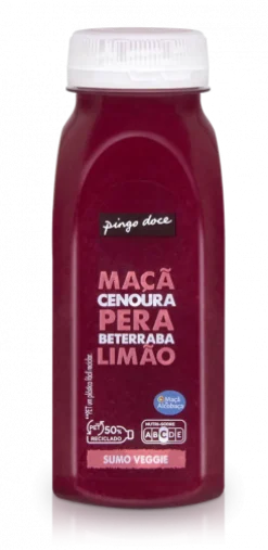 Sumo de Fruta e Vegetais com Beterraba