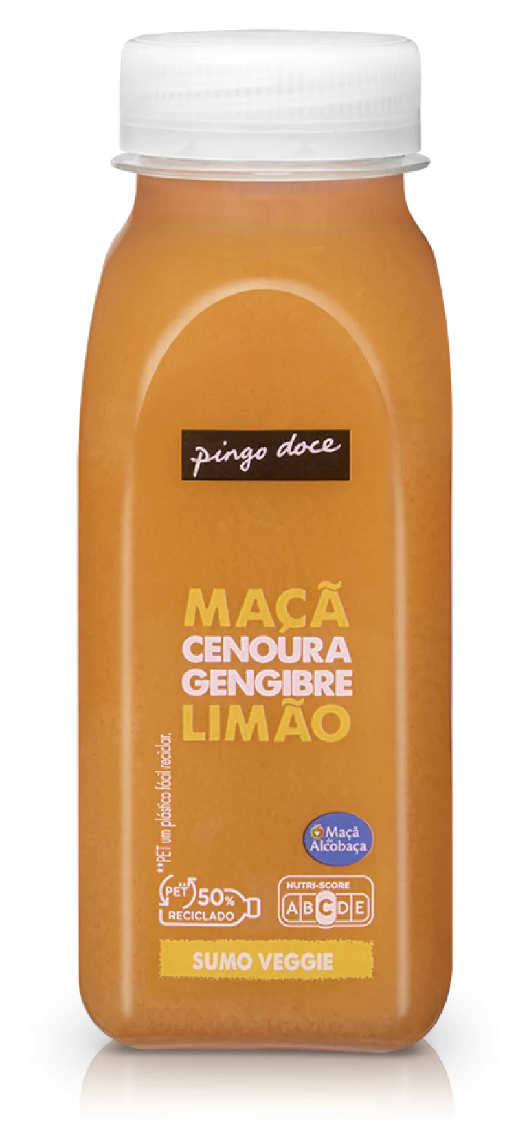 Sumo de Frutas e Vegetais com Maçã, Cenoura, Gengibre e Limão