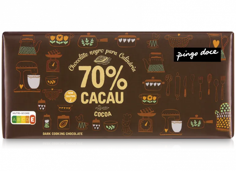 Tabelete de Chocolate para Culinária 70% Cacau