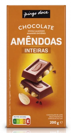 Tablete de Chocolate com Amêndoas Inteiras
