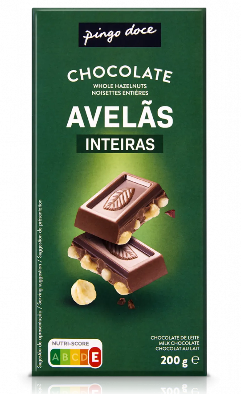 Tablete de Chocolate com Avelãs Inteiras