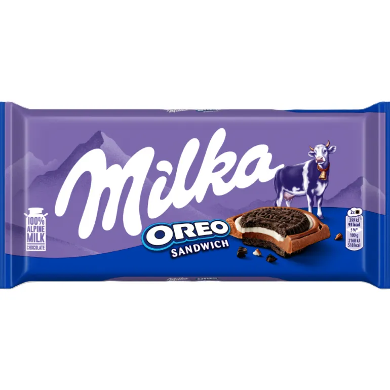 Tablete de Chocolate Milka Oreo Sandwich