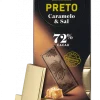 Tablete de Chocolate Negro com Caramelo e Sal 72% Cacau