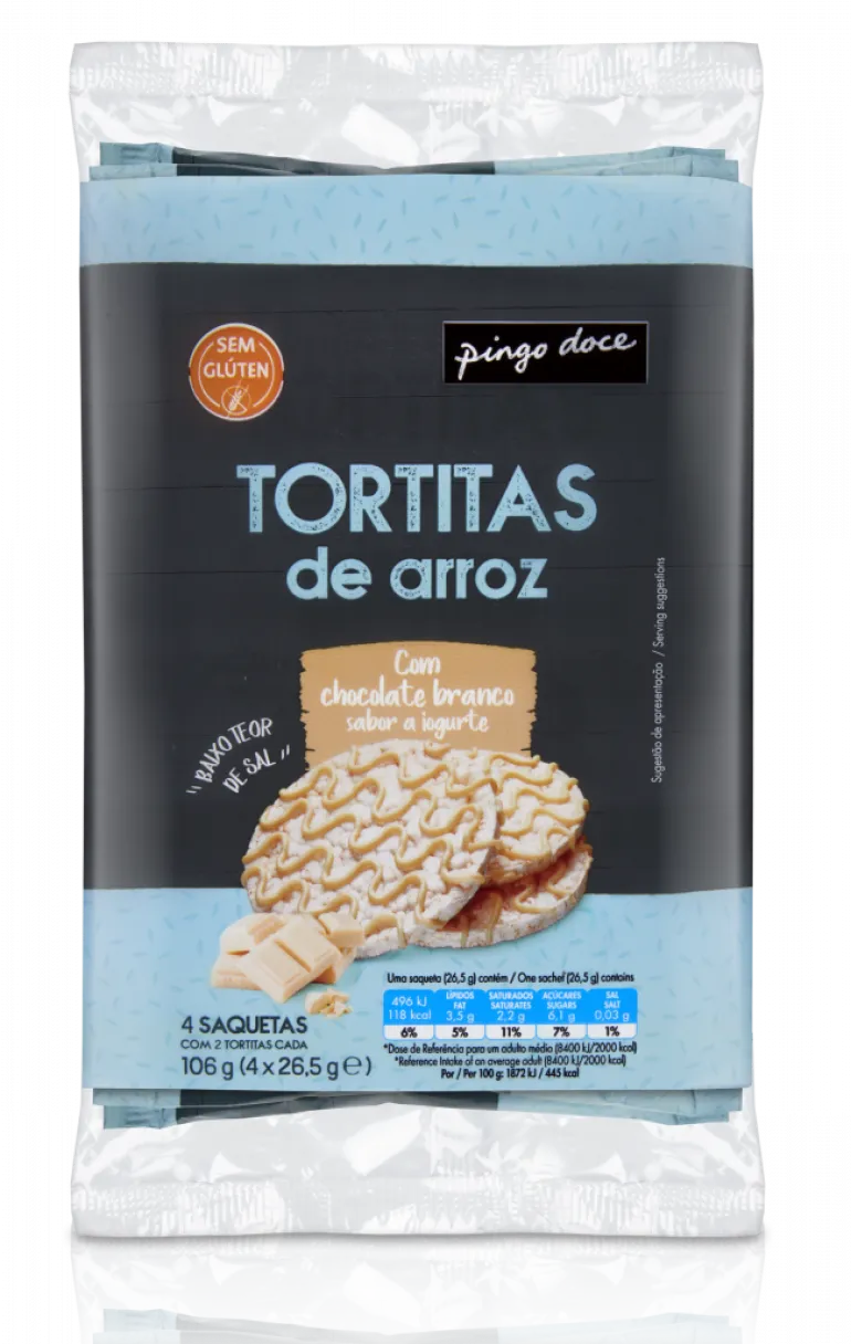Tortitas de Arroz com Chocolate Branco