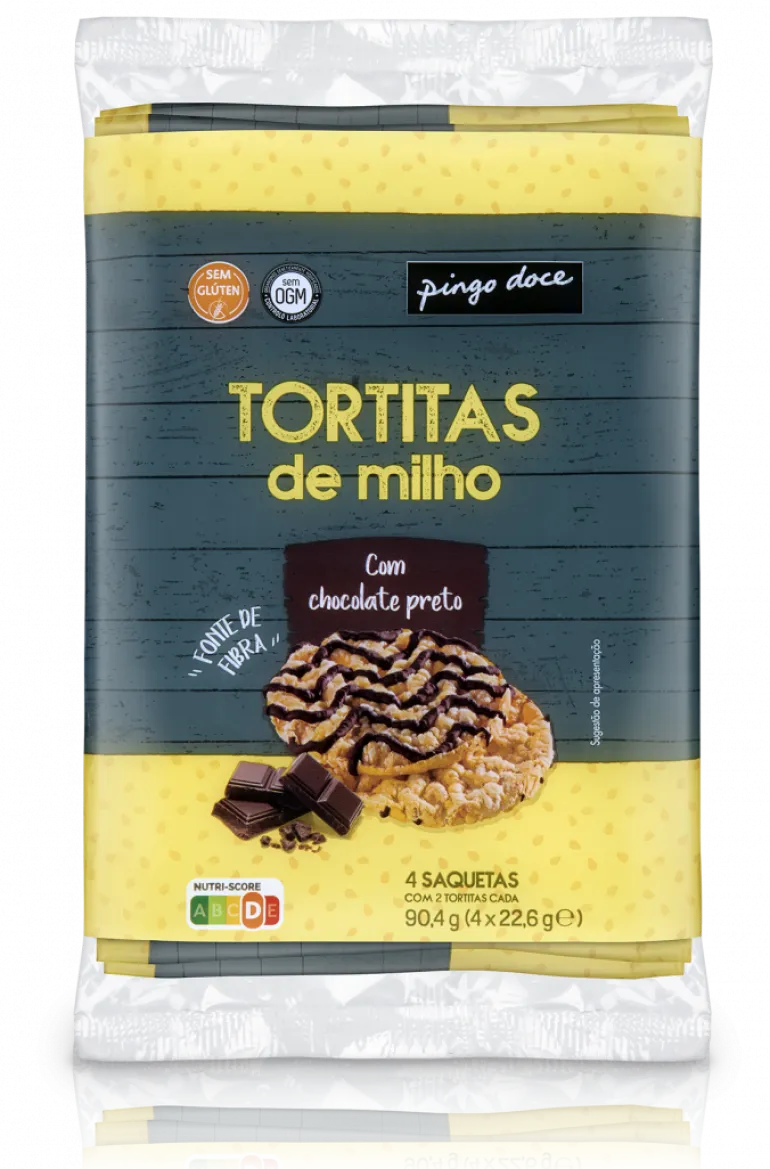 Tortitas de Milho com Chocolate Negro