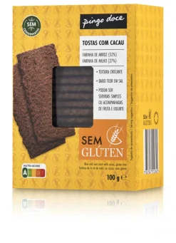 Tostas de Cacau sem Glúten