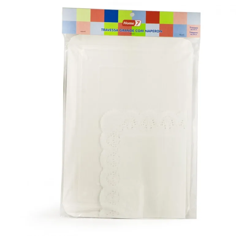 Travessa 30x43cm, com Naperão 40x50cm