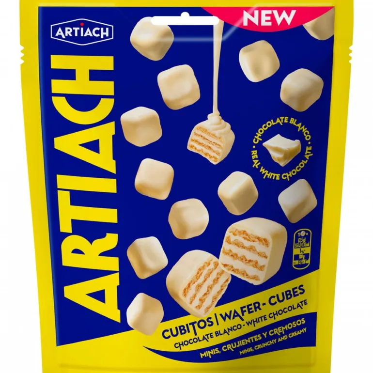Wafer Cubos com Chocolate Branco